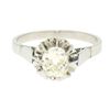 Antique Art Deco Platinum 0.78 ctw Old Mine Cut Diamond Filigree Engagement Ring