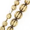 Image 6 : Vintage 14k Yellow Gold 16" Graduated Grooved 8.45-13.00mm Ball Bead Necklace