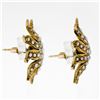 Image 4 : Antique Victorian 14K Yellow Gold Seed Pearl Large Domed Starburst Stud Earrings