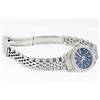 Image 5 : Rolex Ladies Stainless Steel Quickset Factory Blue Index Datejust Wristwatch