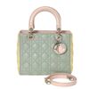 Image 1 : Christian Dior Tricolor Cannage Quilted Lambskin Leather Medium Lady Dior Handba