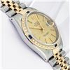 Image 5 : Rolex Mens Two Tone Champagne Index And Diamond Sapphire Datejust 36MM