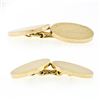 Image 5 : Tiffany & Co. Vintage 14k Yellow Gold Brushed Engraveable Dual Oval Cuff Links