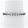 Image 1 : Classic 14K White Gold .40 ctw Channel Set Round Brilliant Diamond 3.4mm Band Ri