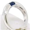 Image 4 : NEW 18k White Gold 0.65 ctw Invisible Set Royal Blue Princess Sapphire Band Ring