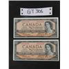 Image 1 : (2) 1954 Canada 50 Dollar Bills (Consecutive Numbers