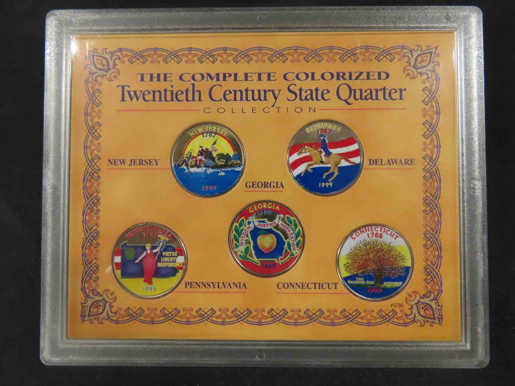 Quarters Colorized Complete Colorized USA 20th Century State Quarters
