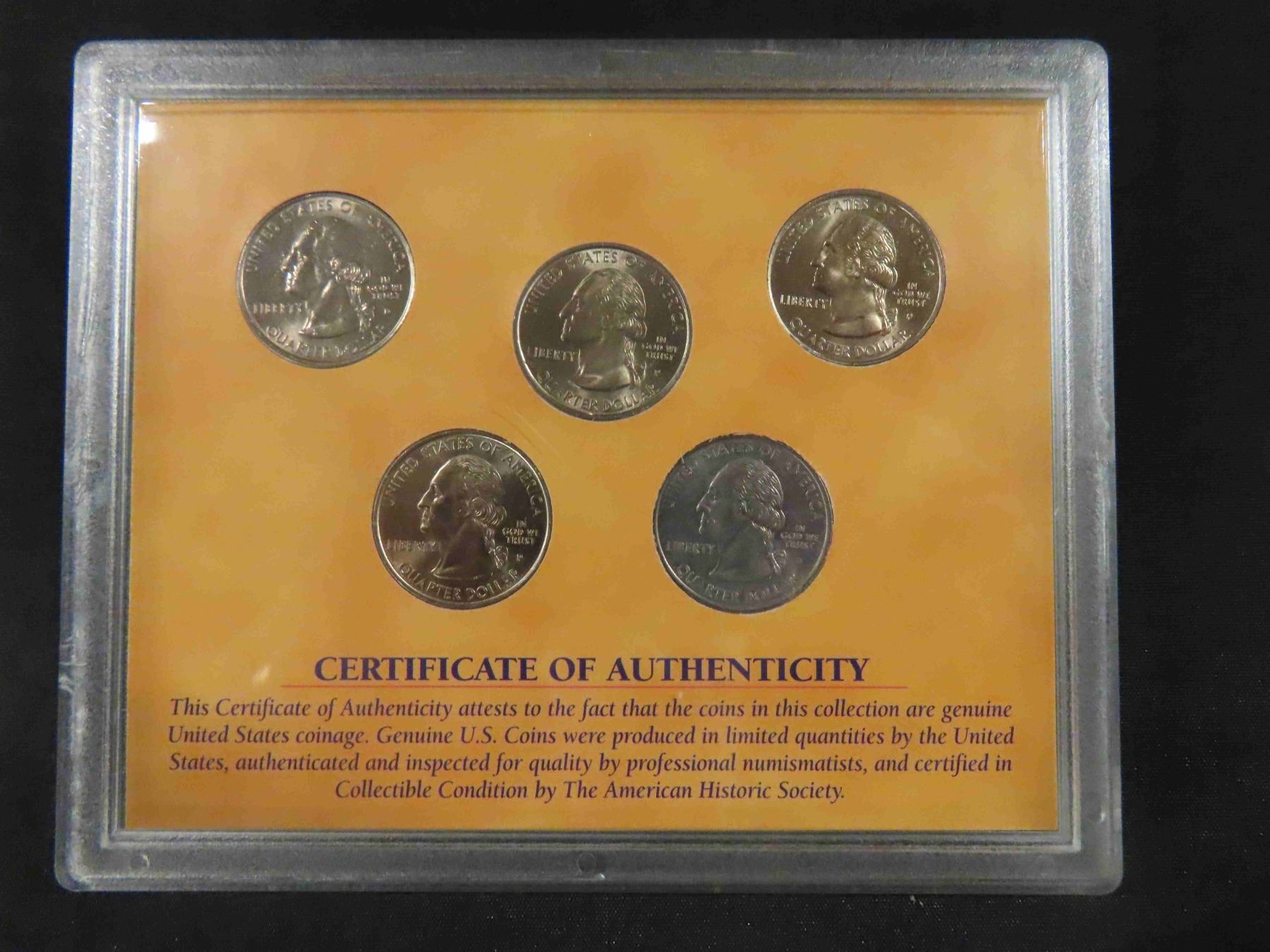 Quarters Colorized Complete Colorized USA 20th Century State Quarters