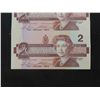 Image 4 : 2 Uncut Canada $2.00 Paper Bills