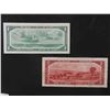 Image 6 : 1954 Canada $1.00 and $2.00 Devils Face Paper Bills 