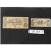 Image 1 : 2 Confederate States of America $5 Bills 1861 + 1862 