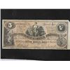 Image 2 : 2 Confederate States of America $5 Bills 1861 + 1862 