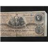 Image 6 : 2 Confederate States of America $5 Bills 1861 + 1862 