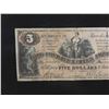 Image 7 : 2 Confederate States of America $5 Bills 1861 + 1862 