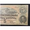 Image 8 : 2 Confederate States of America $5 Bills 1861 + 1862 