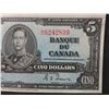Image 7 : (2) 1937 Canada $5.00 Paper Bills with Consecutive