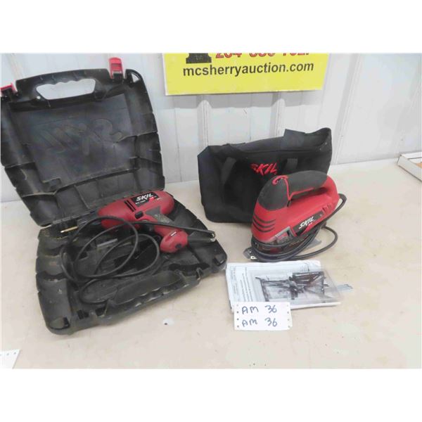 2 Power Tools ; Skil D5 Amp Drill + Skil 5 Amp Jig Saw