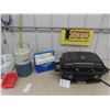 Image 1 : Propane BBQ - Small one & Coleman Picnic Cooler + Jug