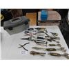 Image 1 : Various Pliers, Crescent Wrenches, Channel Locks, Vice Grips, Snips with Plastic Tool Box