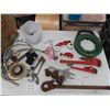 Image 1 : Plumbers Delight! - Greenlee Fishtape, Rigid Pipe Threader, Pipe Wrenches, Wax 