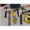 Image 3 : Caulking Gun Cages, Stanley Long Tape, Level, Chalk line, Hammers, Bucket - 