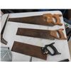 Image 2 : Assorted Saws, Pry Bars, Knives, Plane, Hole Saws, Clamps, Safety Glasses