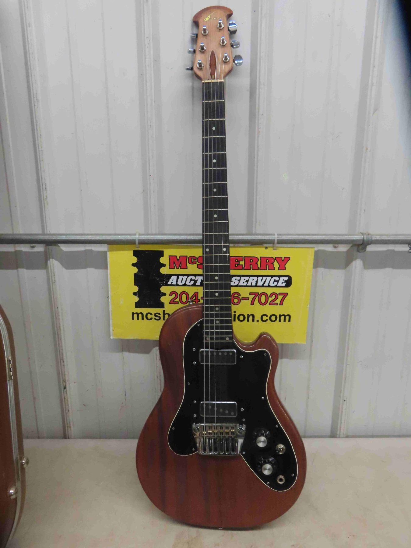 Ovation Solid Body Electric 6 String Guitar with Original Fitted Case