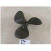 Image 1 : Brass Boat 3 Arm Propellers - some pitting + damage - 12" Wide