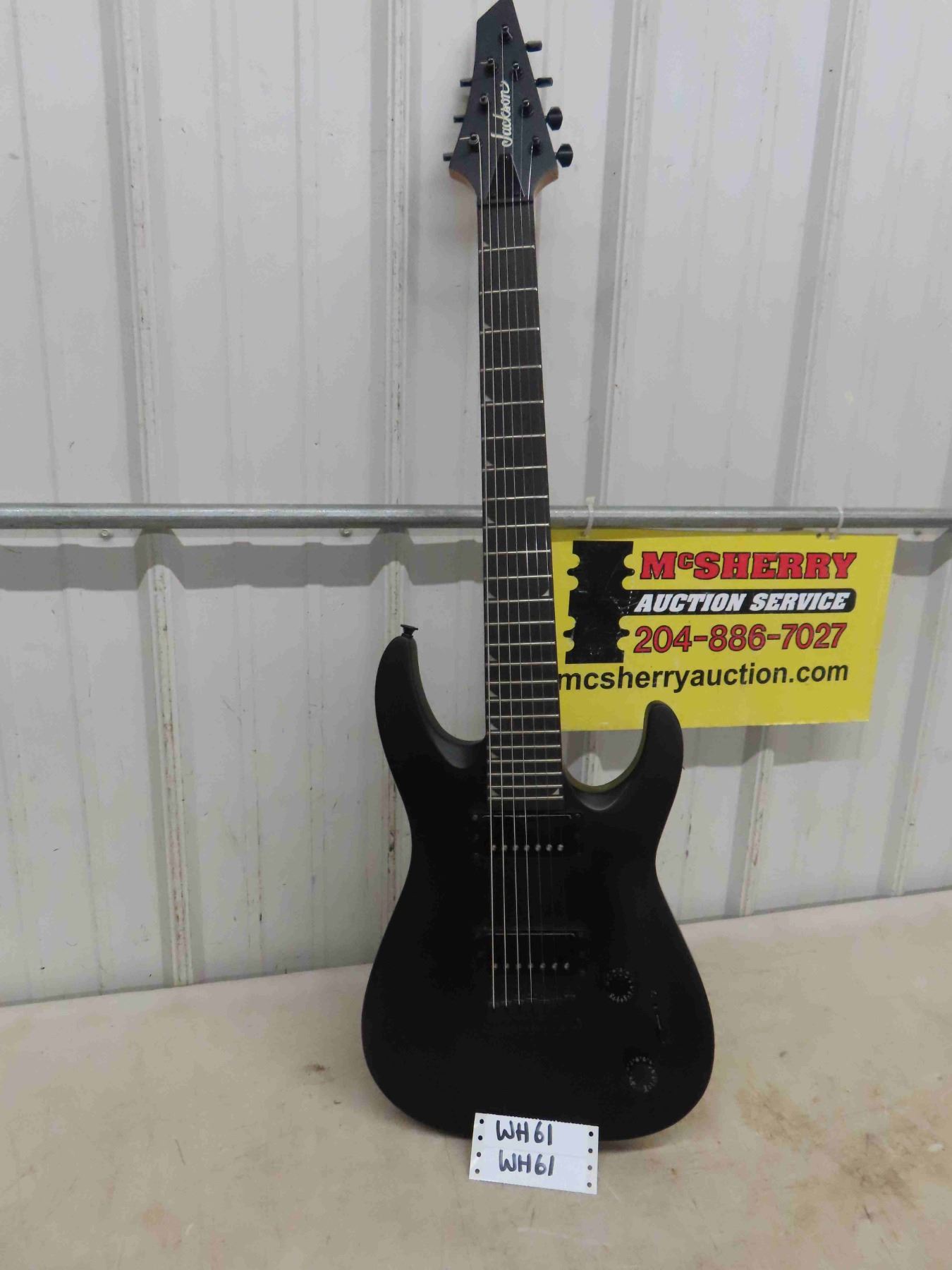Nice Jet Black Jackson 7 String Electric Guitar
