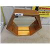 Image 2 : 20" x 25" Bombay Co. Wood +  Glass 6 Sided Hanging Display Shelf