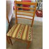 Image 2 : Set of 4 Matching Wooden Chairs with High Backs - 2 Different Styles of Upholstery