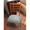 Image 3 : Set of 4 Matching Wooden Chairs with High Backs - 2 Different Styles of Upholstery