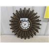 Image 1 : Arbor + Emery Plastic Sunburst Clock - Battery Operated 16" Wide