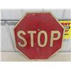 Image 2 : Vintage Stop Sign 24" x 24" + Plastic Gibraltar Hardware Sign