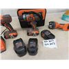 Image 3 : Ridgid 18V Tools with Charger + 3 Batteries ; Drills, Flashlight + Carry Case 