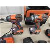 Image 5 : Ridgid 18V Tools with Charger + 3 Batteries ; Drills, Flashlight + Carry Case 