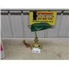 Image 1 : Desk Lamp with Green Glass Shade - Glass in Good Condition + Lamp Works Well