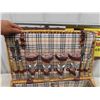 Image 3 : Wicker Picnic Basket with Glass Plates + Glasses & Plastic Utensils - 1 Fork Missing