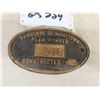 Image 2 : 1974 Brass Province of Manitoba Plan Builders Plate #42193.25" x 5.5"