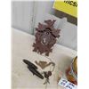 Image 4 : Vintage Cuckoo Clock For Repair or Parts + Bongos