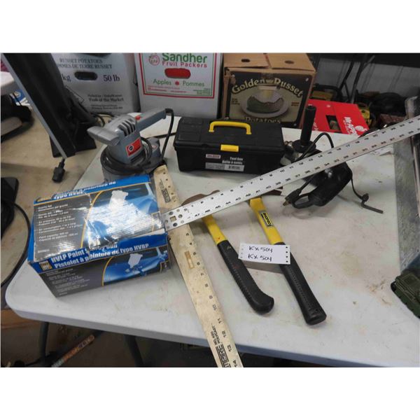 Electric Drill, Electric Sander, Paint Spray Gun, T-Square, Hammers, Small