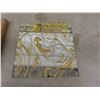 Image 3 : Box of 12 Economy Mirror Tiles - Gold Swirl 12" x 12" with Hanging Tabs