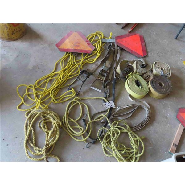 Ratchet Load Straps, Nylon Rope, Slow Moving Sign, Bungy Straps