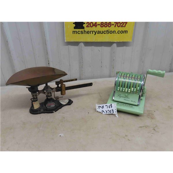 Paymaster Cheque Writer Ohaus Scale With Scoop paymaster-cheque-writer-ohaus-scale-with-scoop