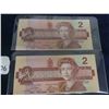 Image 2 : (3) 1986 Canada $2.00 Bills