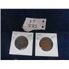 Image 1 : 2 Large Pennies 1918 + 1876 