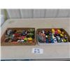 Image 1 : 2 Trays of Assorted Die Cast Cars + Trucks ; Hot Wheels, Matchbox, plus more