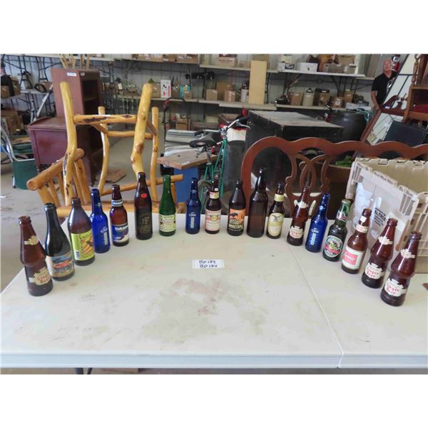 18 Assorted Beer Bottles ; Standard, Yuengling, Fernie, Moosehead, Kokanee,