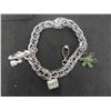Image 2 : Sterling Charm Bracelet with 4 Charms