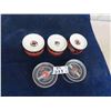 Image 1 : 5 NHL Official Game Pucks